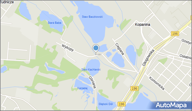 Poznań, Wykopy, mapa Poznania