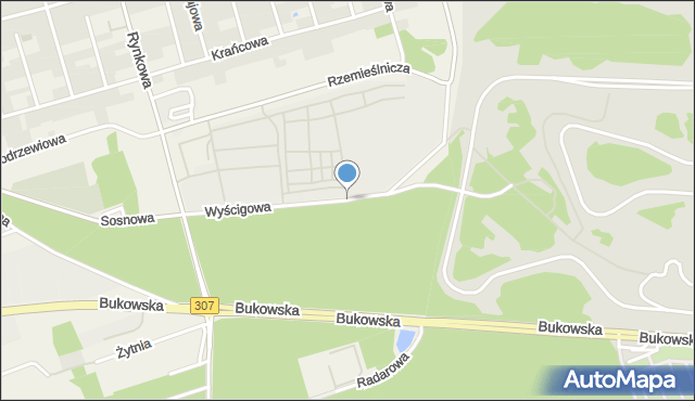 Przeźmierowo, Wyścigowa, mapa Przeźmierowo