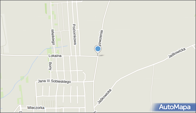 Pyskowice powiat gliwicki, Wyzwolenia, mapa Pyskowice powiat gliwicki