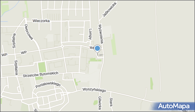 Pyskowice powiat gliwicki, Wyzwolenia Boczna, mapa Pyskowice powiat gliwicki