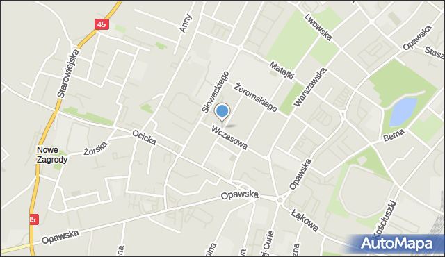 Racibórz, Wyszyńskiego Stefana, ks. kard., mapa Racibórz
