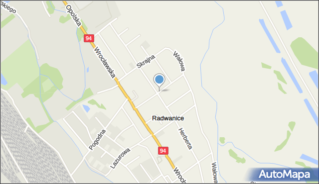Radwanice gmina Siechnice, Wyspiańskiego Stanisława, mapa Radwanice gmina Siechnice