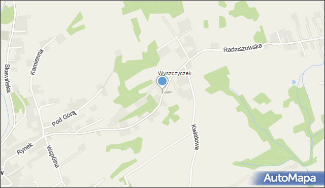 Radziszów, Wytrzyszczek, mapa Radziszów