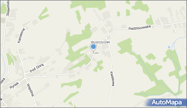 Radziszów, Wytrzyszczek, mapa Radziszów