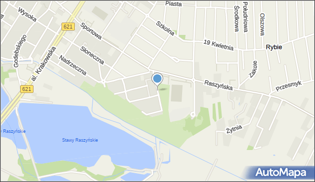 Raszyn powiat pruszkowski, Wybickiego Józefa, gen., mapa Raszyn powiat pruszkowski
