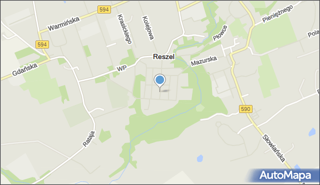 Reszel, Wyspiańskiego Stanisława, mapa Reszel