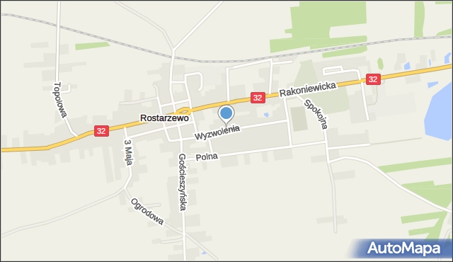 Rostarzewo, Wyzwolenia, mapa Rostarzewo