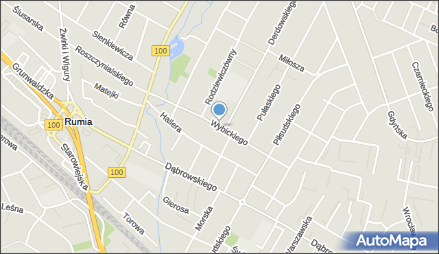 Rumia, Wybickiego Józefa, gen., mapa Rumia