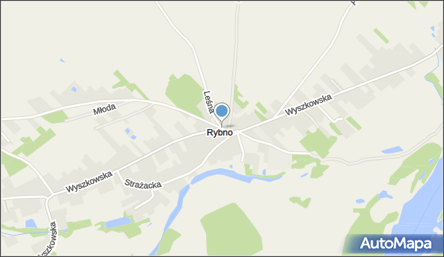 Rybno gmina Wyszków, Wyszkowska, mapa Rybno gmina Wyszków