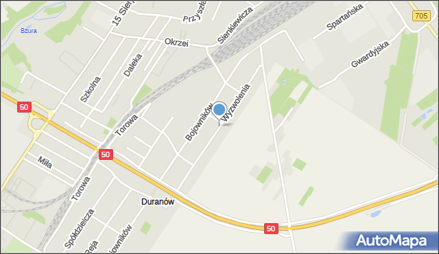 Sochaczew, Wyzwolenia, mapa Sochaczew