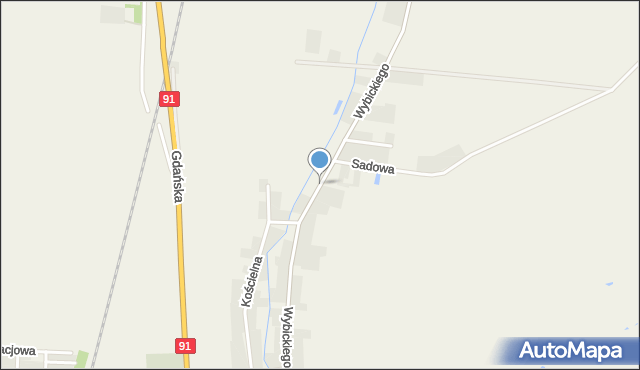 Subkowy, Wybickiego Józefa, gen., mapa Subkowy