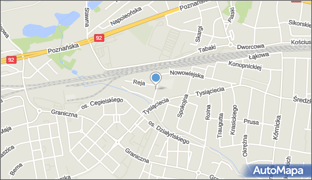 Swarzędz, Wybickiego Józefa, gen., mapa Swarzędz