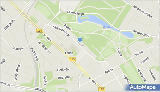 Szczecin, Wyspiańskiego Stanisława, mapa Szczecina
