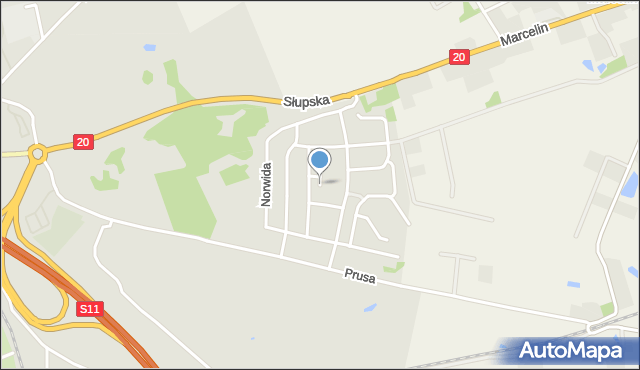 Szczecinek, Wyspiańskiego Stanisława, mapa Szczecinek
