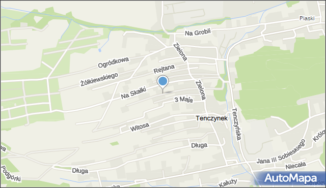 Tenczynek, Wybickiego Józefa, gen., mapa Tenczynek