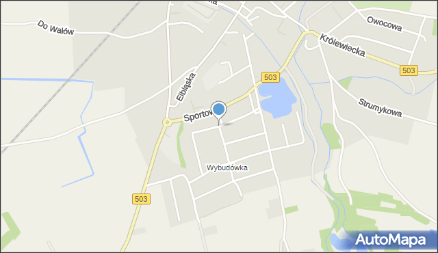 Tolkmicko, Wybudówka Biała, mapa Tolkmicko