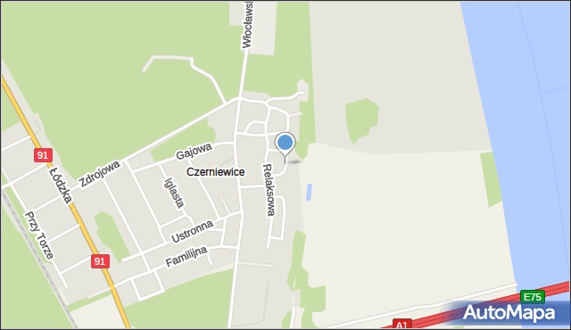 Toruń, Wypoczynkowa, mapa Torunia