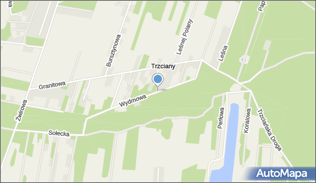 Trzciany gmina Jabłonna, Wydmowa, mapa Trzciany gmina Jabłonna