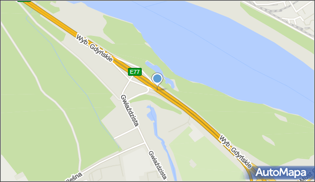 Warszawa, Wybrzeże Gdyńskie, mapa Warszawy