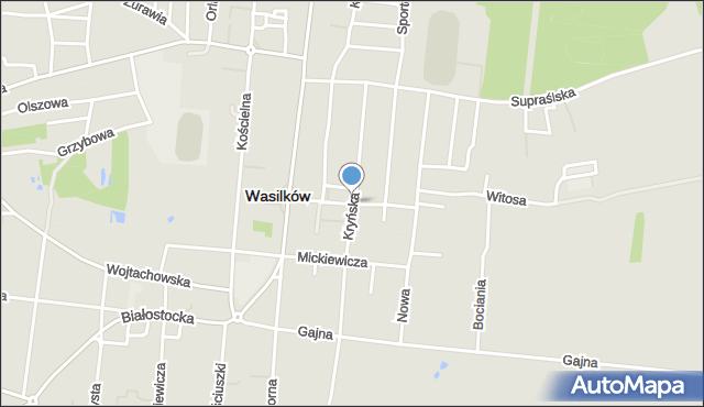 Wasilków, Wyszyńskiego Stefana, ks. kard., mapa Wasilków