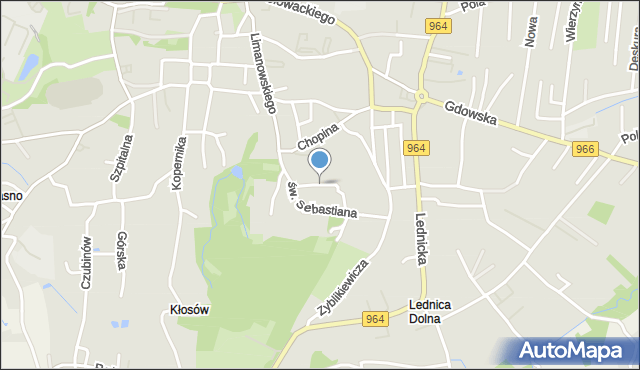 Wieliczka, Wysockiego Piotra, mapa Wieliczka