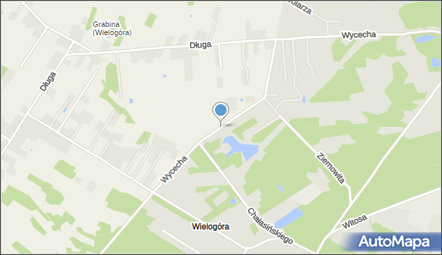 Wielogóra gmina Jedlińsk, Wycecha Czesława, mapa Wielogóra gmina Jedlińsk