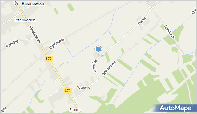 Wola Baranowska, Wysokie, mapa Wola Baranowska