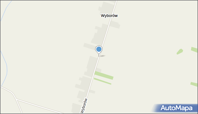 Wyborów gmina Chąśno, Wyborów, mapa Wyborów gmina Chąśno