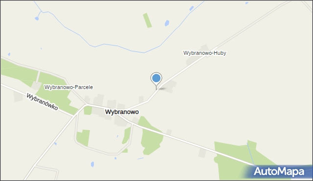 Wybranowo gmina Janowiec Wielkopolski, Wybranowo, mapa Wybranowo gmina Janowiec Wielkopolski