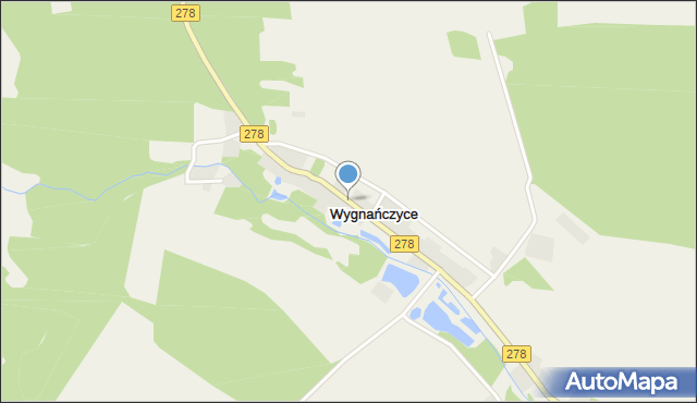 Wygnańczyce, Wygnańczyce, mapa Wygnańczyce