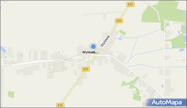 Wylewa, Wylewa, mapa Wylewa