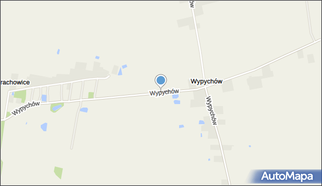 Wypychów gmina Zgierz, Wypychów, mapa Wypychów gmina Zgierz