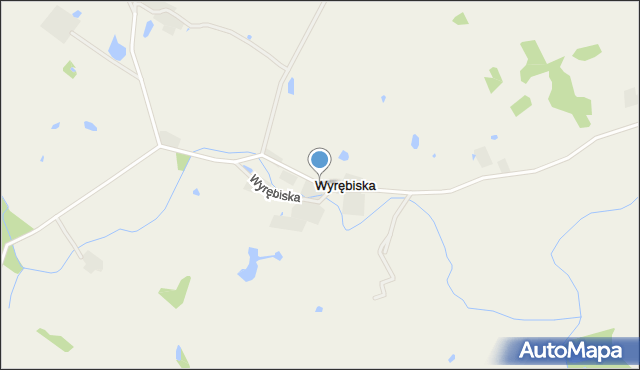 Wyrębiska gmina Pieniężno, Wyrębiska, mapa Wyrębiska gmina Pieniężno