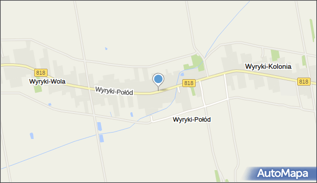 Wyryki, Wyryki-Połód, mapa Wyryki