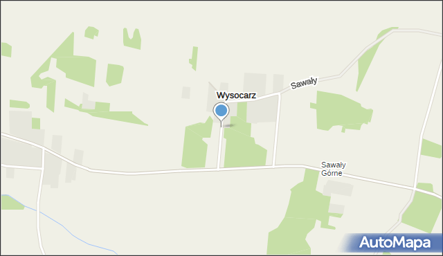 Wysocarz, Wysocarz, mapa Wysocarz