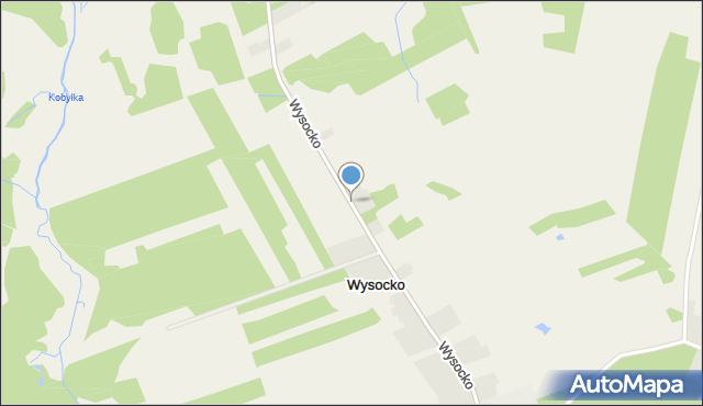 Wysocko gmina Szydłowiec, Wysocko, mapa Wysocko gmina Szydłowiec