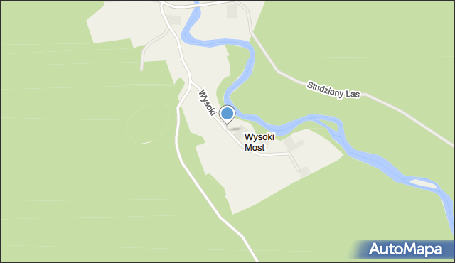 Wysoki Most gmina Giby, Wysoki Most, mapa Wysoki Most gmina Giby