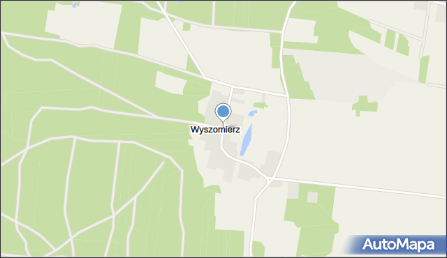 Wyszomierz gmina Kosów Lacki, Wyszomierz, mapa Wyszomierz gmina Kosów Lacki