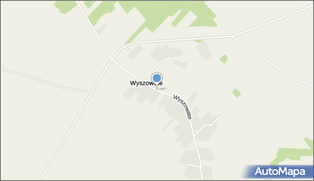 Wyszowate gmina Trzcianne, Wyszowate, mapa Wyszowate gmina Trzcianne