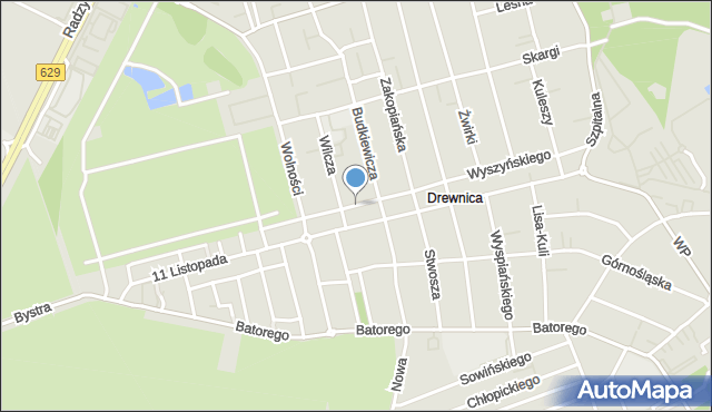 Ząbki powiat wołomiński, Wyszyńskiego Stefana, ks. kard., mapa Ząbki powiat wołomiński