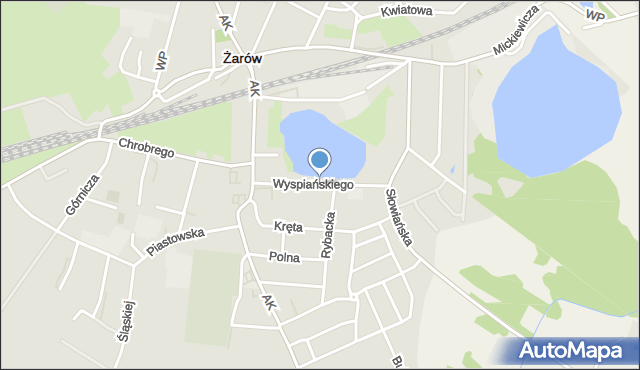 Żarów powiat świdnicki, Wyspiańskiego Stanisława, mapa Żarów powiat świdnicki