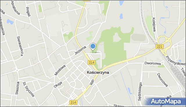 Kościerzyna, Wzgórze Księżniczki Gertrudy, mapa Kościerzyna