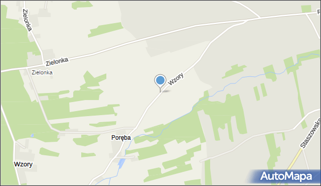 Wzory gmina Iwaniska, Wzory, mapa Wzory gmina Iwaniska