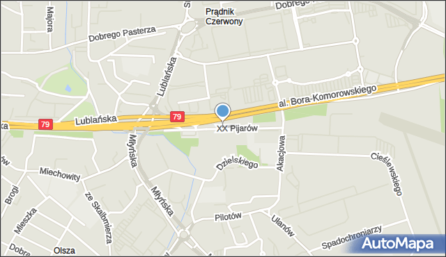 Kraków, XX Pijarów, mapa Krakowa