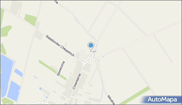 Adamów powiat łukowski, Zagłoby Jana Onufrego, mapa Adamów powiat łukowski