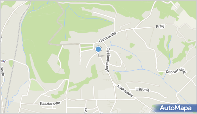 Alwernia, Zacisze, mapa Alwernia