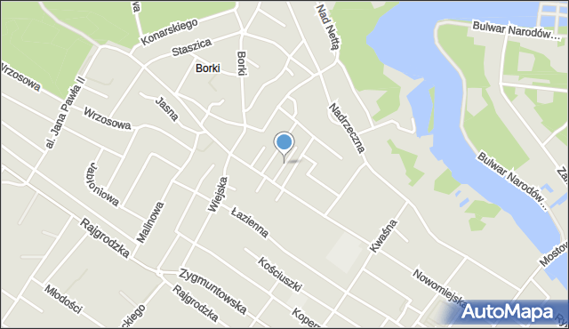 Augustów, Zakątek, mapa Augustów