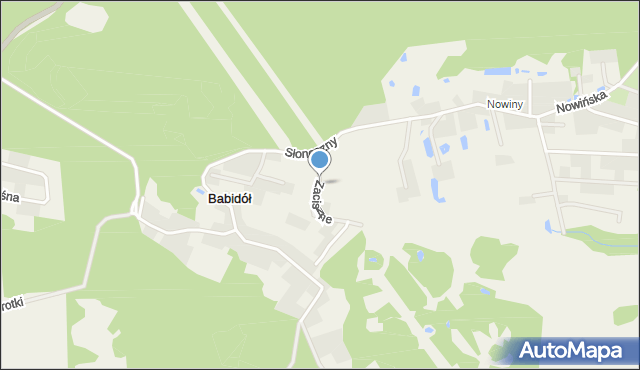 Babidół, Zaciszne Wzgórze, mapa Babidół