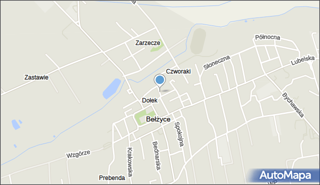Bełżyce, Zamkowa, mapa Bełżyce