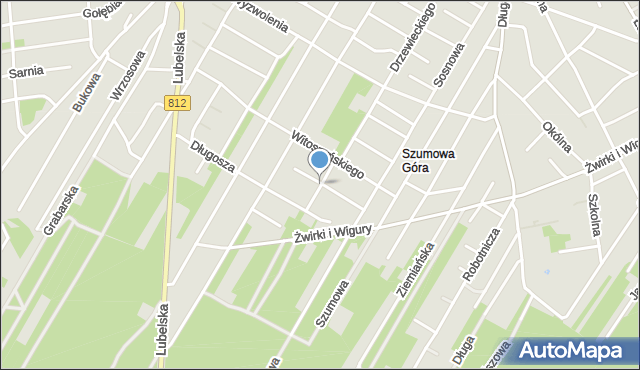 Biała Podlaska, Żardeckiego Jana, mapa Białej Podlaskiej